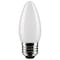 Satco 4-Watt B11 LED - Frosted - Medium Base - 2700K - 350 Lumens - 120 Volts, 2PK S21836 - alternate 1